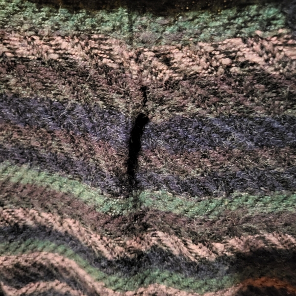 Avette Womens Mohair Blend One Button Striped Cardigan Sweater Lagenlook Size L - Picture 7 of 8